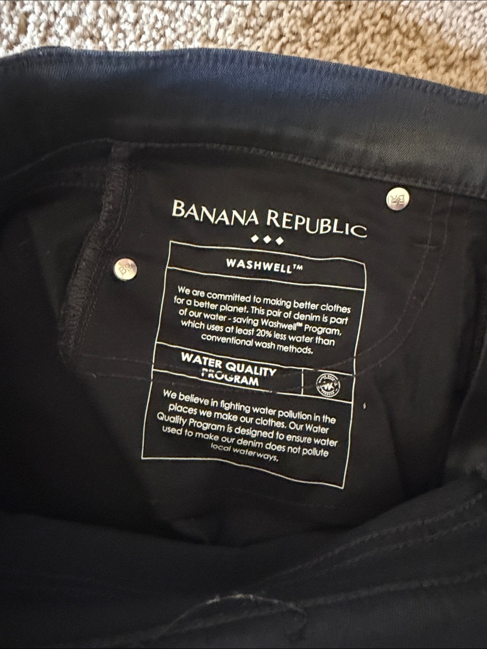 NWOT Banana Republic Curvy High-Rise Slim Coated Jean Black Stretch Sz 28/6 - Picture 6 of 16